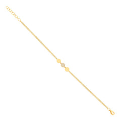 0.05ct 14k Yellow Gold Diamond Pave Circle Bracelet 0.05ct 14k Yellow Gold Diamond Pave Circle Bracelet