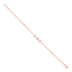 0.05ct 14k Rose Gold Diamond Pave Circle Bracelet 0.05ct 14k Rose Gold Diamond Pave Circle Bracelet