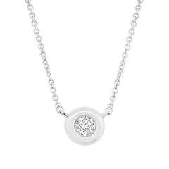 0.05ct 14k White Gold Diamond Bezel Pendant 0.05ct 14k White Gold Diamond Bezel Pendant