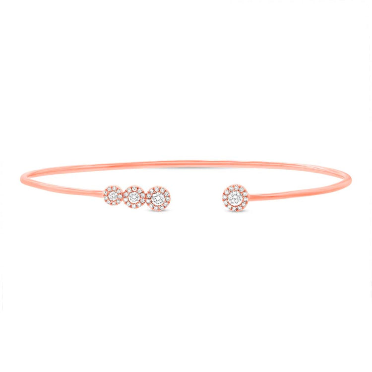 0.31ct 14k Rose Gold Diamond Bangle 0.31ct 14k Rose Gold Diamond Bangle