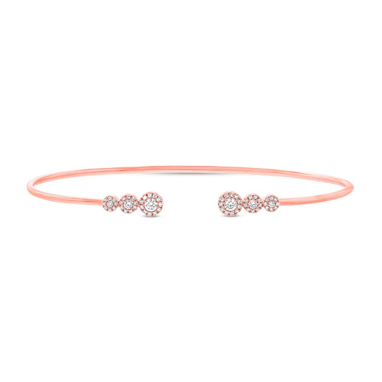 0.32ct 14k Rose Gold Diamond Bangle 0.32ct 14k Rose Gold Diamond Bangle