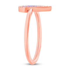 0.06ct Diamond & 0.32ct Lapis 14k Rose Gold Lady's Ring 0.06ct Diamond & 0.32ct Lapis 14k Rose Gold Lady's Ring