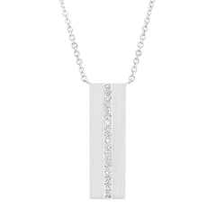 0.06ct 14k White Gold Diamond Bar Necklace 0.06ct 14k White Gold Diamond Bar Necklace