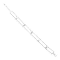 0.25ct 14k White Gold Diamond Ribbon Bow Bracelet 0.25ct 14k White Gold Diamond Ribbon Bow Bracelet