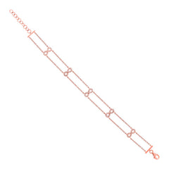 0.25ct 14k Rose Gold Diamond Ribbon Bow Bracelet 0.25ct 14k Rose Gold Diamond Ribbon Bow Bracelet