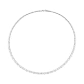 9.32ct 14k White Gold Diamond Baguette Choker Necklace