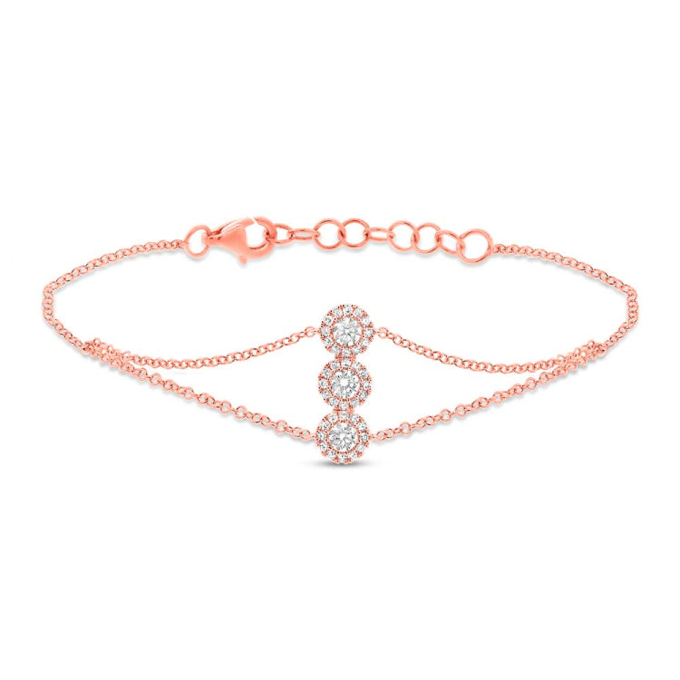 0.32ct 14k Rose Gold Diamond Lady's Bracelet 0.32ct 14k Rose Gold Diamond Lady's Bracelet