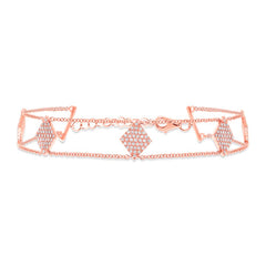 0.41ct 14k Rose Gold Diamond Pave Lady's Bracelet 0.41ct 14k Rose Gold Diamond Pave Lady's Bracelet