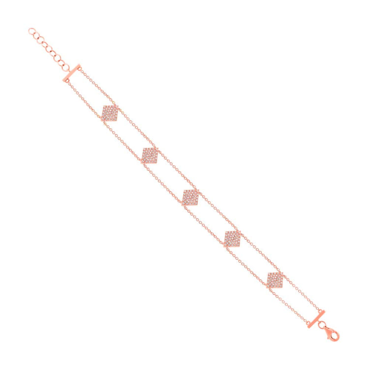 0.41ct 14k Rose Gold Diamond Pave Lady's Bracelet 0.41ct 14k Rose Gold Diamond Pave Lady's Bracelet