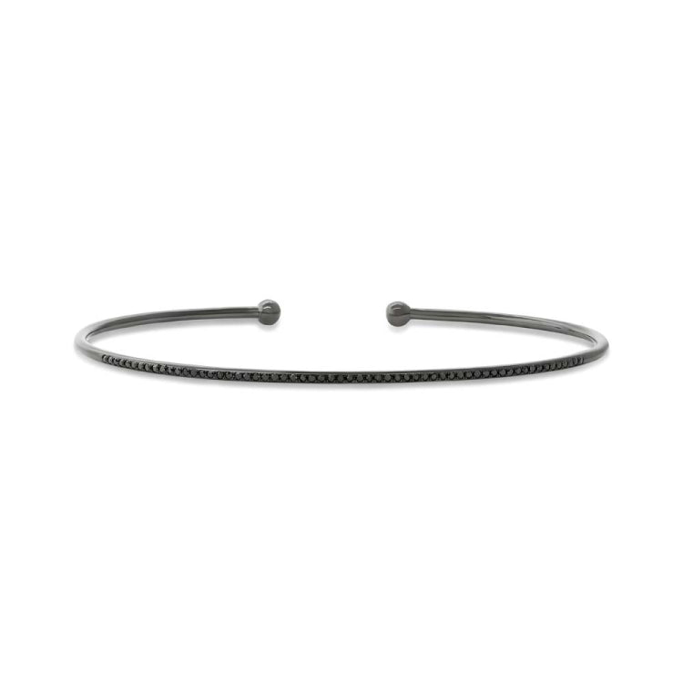 0.17ct 14k Black Rhodium Gold Black Diamond Bangle 0.17ct 14k Black Rhodium Gold Black Diamond Bangle
