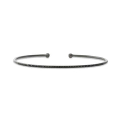 0.17ct 14k Black Rhodium Gold Black Diamond Bangle 0.17ct 14k Black Rhodium Gold Black Diamond Bangle