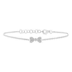 0.11ct 14k White Gold Diamond Bow Bracelet 0.11ct 14k White Gold Diamond Bow Bracelet