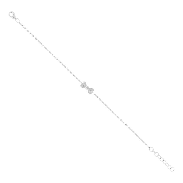 0.11ct 14k White Gold Diamond Bow Bracelet 0.11ct 14k White Gold Diamond Bow Bracelet
