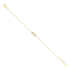 0.11ct 14k Yellow Gold Diamond Bow Bracelet 0.11ct 14k Yellow Gold Diamond Bow Bracelet