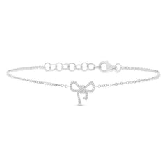 0.11ct 14k White Gold Diamond Bow Bracelet 0.11ct 14k White Gold Diamond Bow Bracelet
