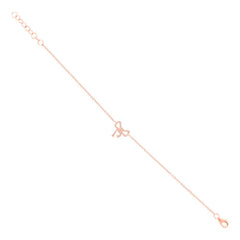 0.11ct 14k Rose Gold Diamond Bow Bracelet 0.11ct 14k Rose Gold Diamond Bow Bracelet