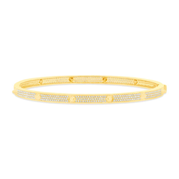 0.83ct 14k Yellow Gold Diamond Pave Bangle 0.83ct 14k Yellow Gold Diamond Pave Bangle