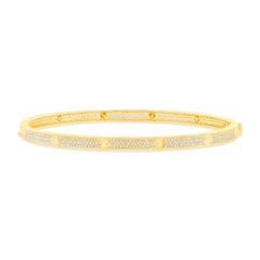 0.83ct 14k Yellow Gold Diamond Pave Bangle 0.83ct 14k Yellow Gold Diamond Pave Bangle