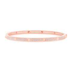 0.83ct 14k Rose Gold Diamond Pave Bangle 0.83ct 14k Rose Gold Diamond Pave Bangle