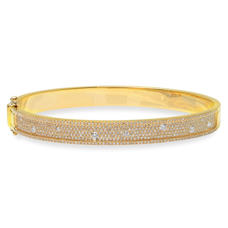 1.47ct 14k Yellow Gold Diamond Bangle 1.47ct 14k Yellow Gold Diamond Bangle