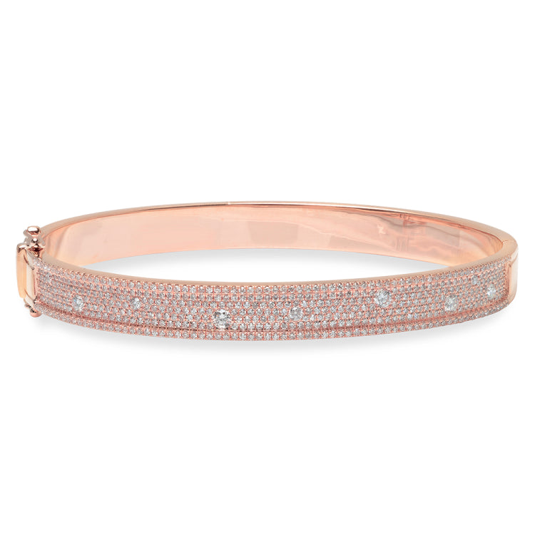 1.47ct 14k Rose Gold Diamond Bangle 1.47ct 14k Rose Gold Diamond Bangle