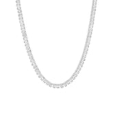 8.77ct 18k White Gold Diamond Baguette Necklace