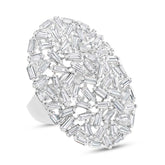 2.97ct 14k White Gold Diamond Baguette Lady's Ring