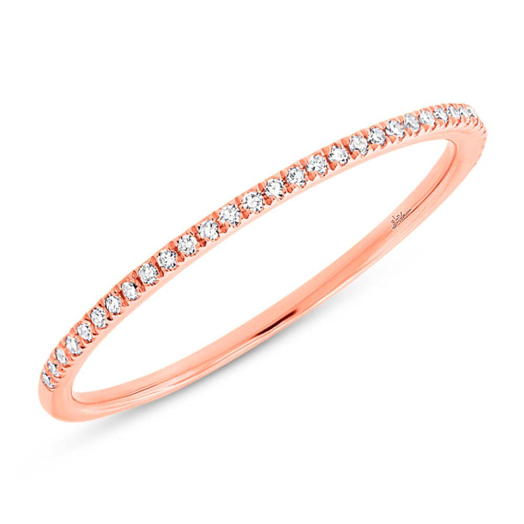 0.07ct 14k Rose Gold Diamond Lady's Band Size 3.5 0.07ct 14k Rose Gold Diamond Lady's Band Size 3.5