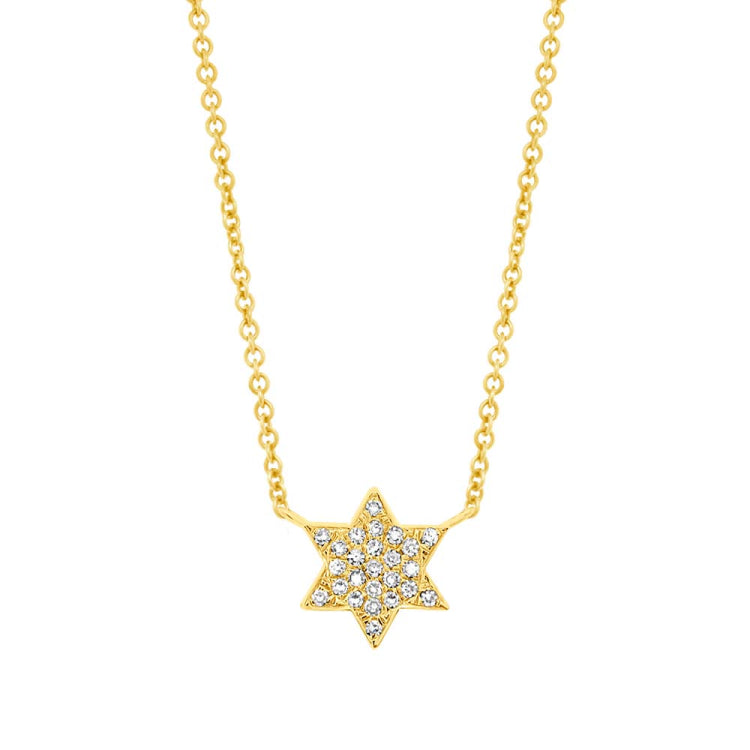 0.06ct 14k Yellow Gold Diamond Star of David Necklace 0.06ct 14k Yellow Gold Diamond Star of David Necklace