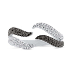 0.35ct 14k White Gold White and Black Diamond Lady's Ring Size 6.5 0.35ct 14k White Gold White and Black Diamond Lady's Ring Size 6.5