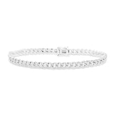 0.96ct 14k White Gold Diamond Pave Chain Bracelet