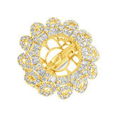 3.52ct 18k Yellow Gold Diamond Semi-mount Ring Size 7.5