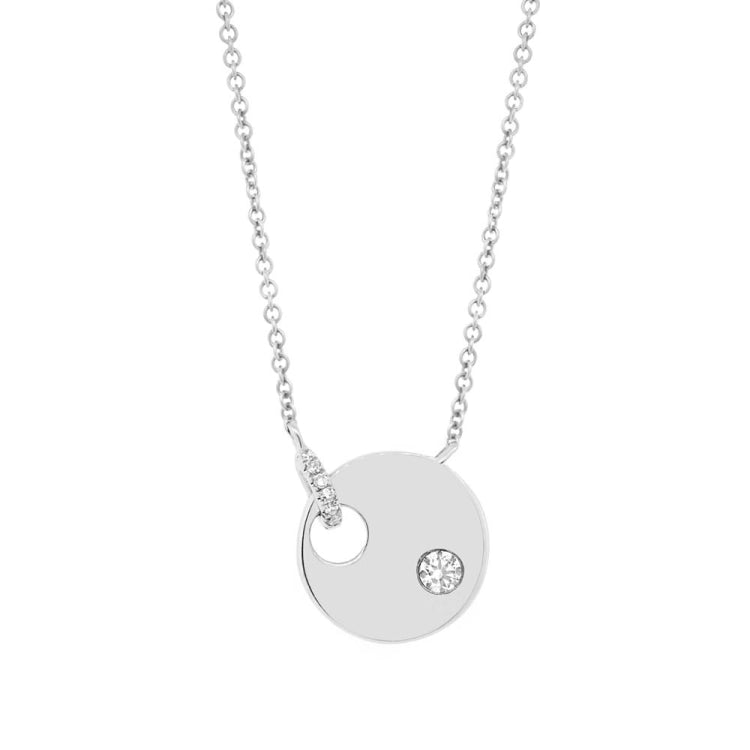 0.05ct 14k White Gold Diamond Circle Necklace 0.05ct 14k White Gold Diamond Circle Necklace