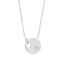 0.05ct 14k White Gold Diamond Circle Necklace 0.05ct 14k White Gold Diamond Circle Necklace