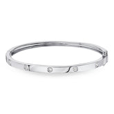 0.38ct 14k White Gold Diamond Bangle