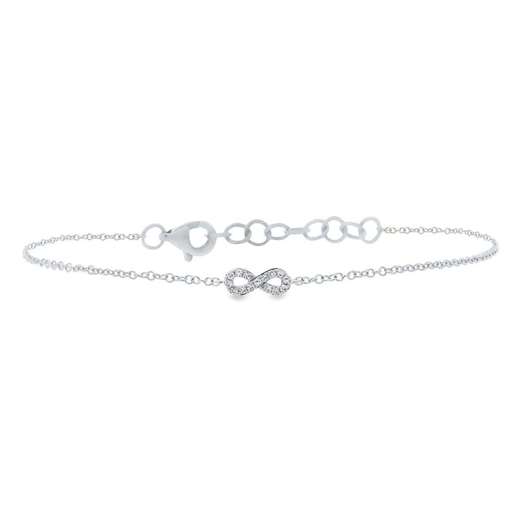 0.04ct 14k White Gold Diamond Infinity Bracelet 0.04ct 14k White Gold Diamond Infinity Bracelet
