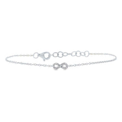 0.04ct 14k White Gold Diamond Infinity Bracelet 0.04ct 14k White Gold Diamond Infinity Bracelet