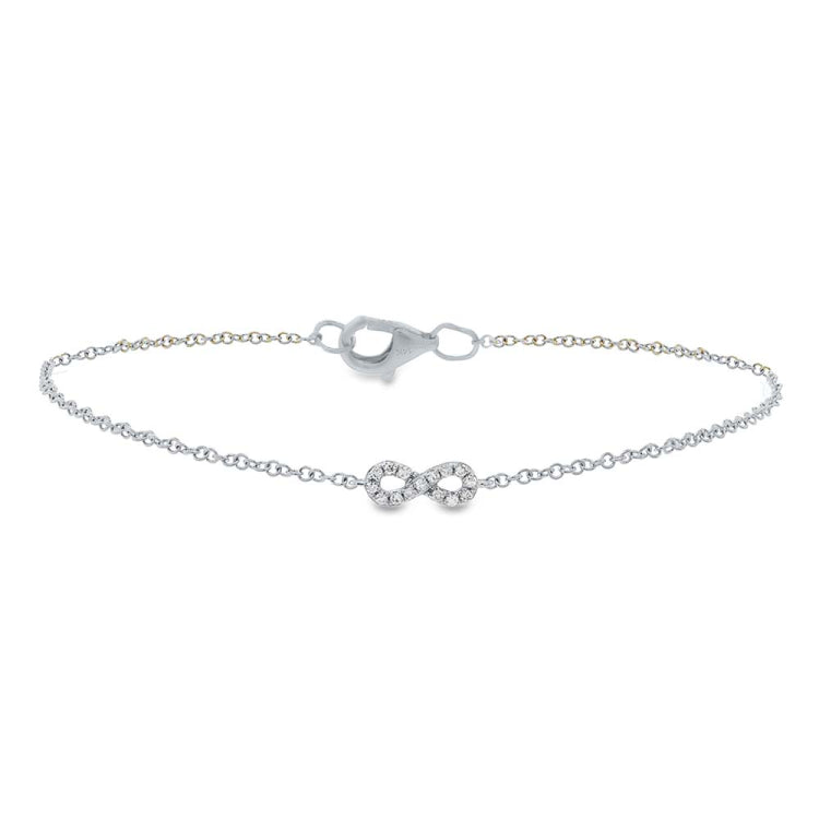 0.04ct 14k White Gold Diamond Infinity Bracelet 0.04ct 14k White Gold Diamond Infinity Bracelet