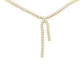4.67ct 14k Yellow Gold Diamond Lariat Necklace