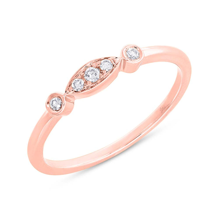 0.06ct 14k Rose Gold Diamond Lady's Ring 0.06ct 14k Rose Gold Diamond Lady's Ring