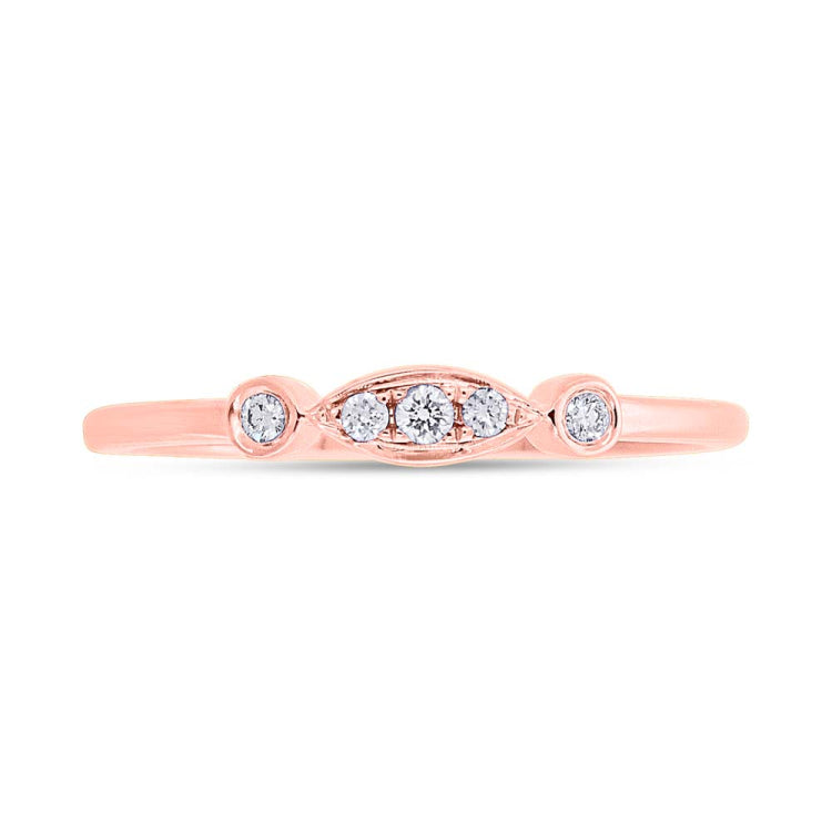 0.06ct 14k Rose Gold Diamond Lady's Ring 0.06ct 14k Rose Gold Diamond Lady's Ring