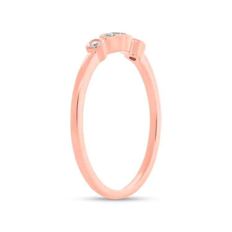 0.06ct 14k Rose Gold Diamond Lady's Ring Size 5 0.06ct 14k Rose Gold Diamond Lady's Ring Size 5
