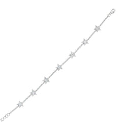 0.84ct 14k White Gold Diamond Star Bracelet 0.84ct 14k White Gold Diamond Star Bracelet