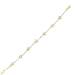 0.84ct 14k Yellow Gold Diamond Star Bracelet 0.84ct 14k Yellow Gold Diamond Star Bracelet