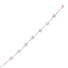 0.84ct 14k Rose Gold Diamond Star Bracelet 0.84ct 14k Rose Gold Diamond Star Bracelet