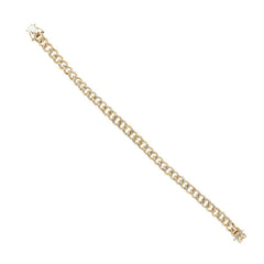 0.98ct 14k Yellow Gold Diamond Pave Chain Bracelet 0.98ct 14k Yellow Gold Diamond Pave Chain Bracelet