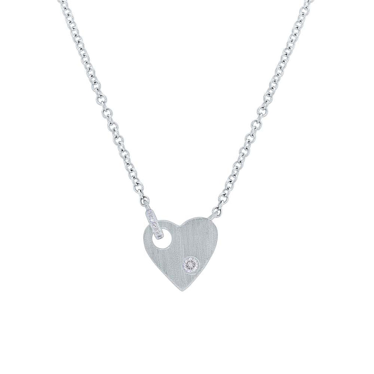 0.05ct 14k White Gold Diamond Heart Necklace 0.05ct 14k White Gold Diamond Heart Necklace