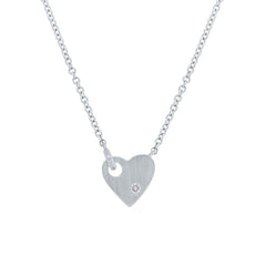 0.05ct 14k White Gold Diamond Heart Necklace 0.05ct 14k White Gold Diamond Heart Necklace