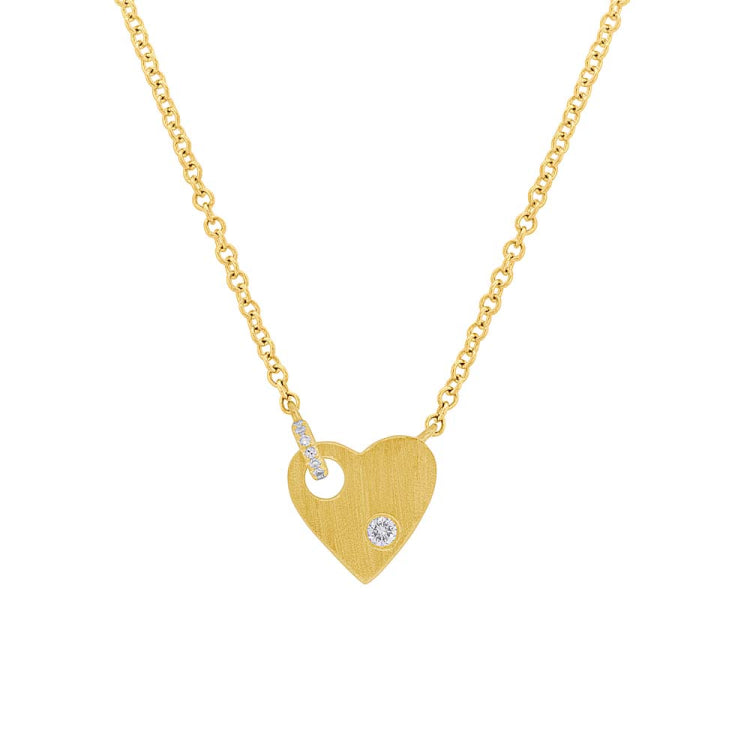 0.05ct 14k Yellow Gold Diamond Heart Necklace 0.05ct 14k Yellow Gold Diamond Heart Necklace