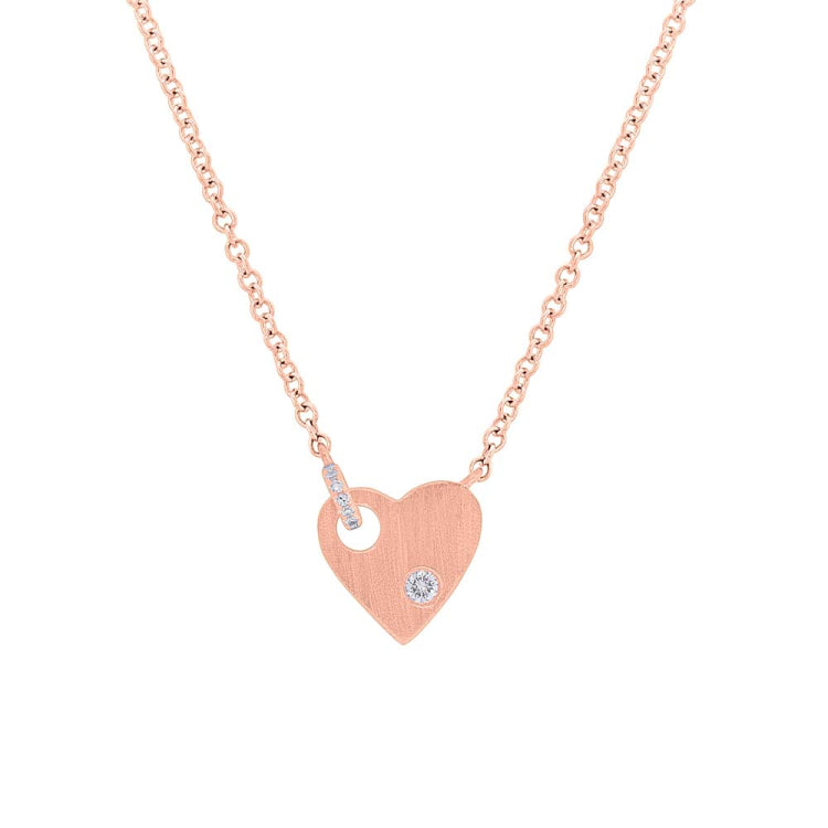 0.05ct 14k Rose Gold Diamond Heart Necklace 0.05ct 14k Rose Gold Diamond Heart Necklace